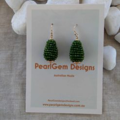 Green Teardrop Earrings
