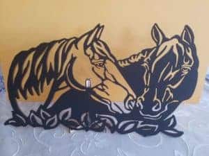 Laser Cut Horse Duo Wall Art Hanging